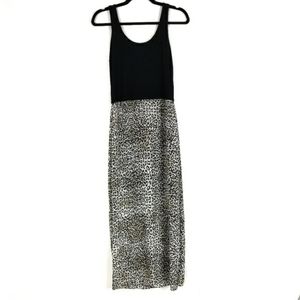 VINCE CAMUTO Leopard Layered Maxi Dress